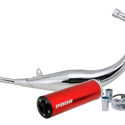 Escape VOCA Chromed 50/70cc (CE), Derbi Senda, silenciador rojo