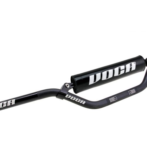 Guidon cross noir 22mm avec protection noire